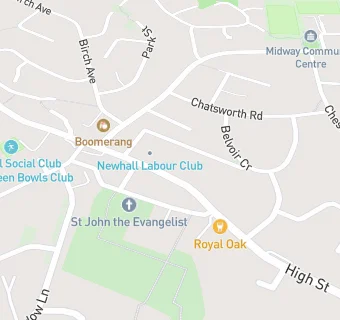 map for Newhall Labour Club