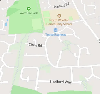 map for North Wootton Pre School