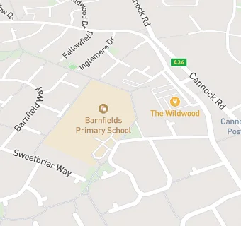 map for Barnfields Primary School