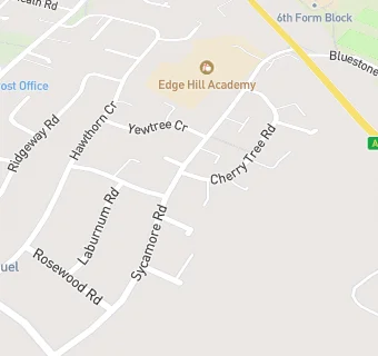 map for Edge Hill Out of School Club