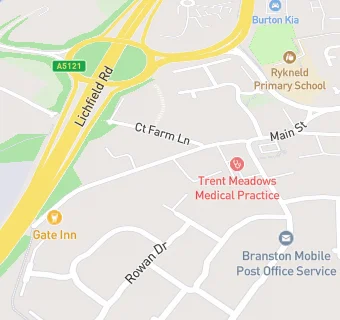 map for Trent Meadows Medical Practice