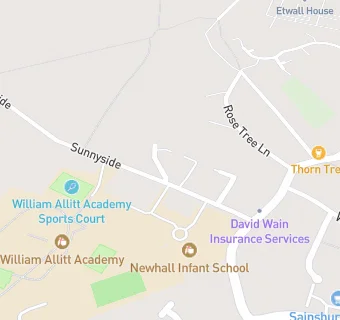 map for Newhall Infant & Nursery School