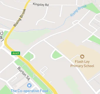 map for Flash Ley Community Primary School