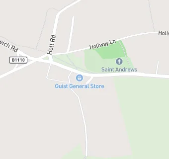 map for Guist Village Hall