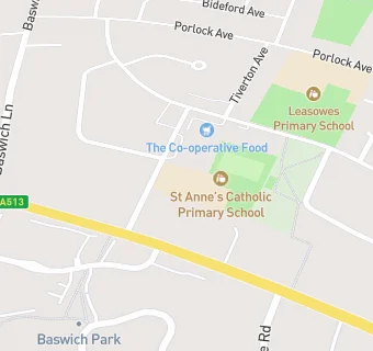 map for St Anne's Catholic Primary School