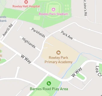 map for Rowley Park Primary Academy