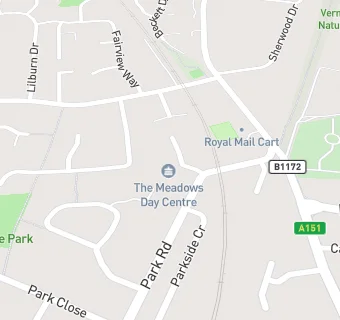 map for The Meadows Day Centre