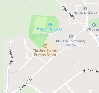 map for The John Harrox Primary School, Moulton