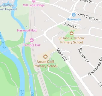 map for Anson CofE (A) Primary School