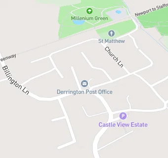 map for Derrington Social Club / Village Hall