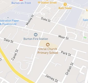 map for Christ Church Primary School