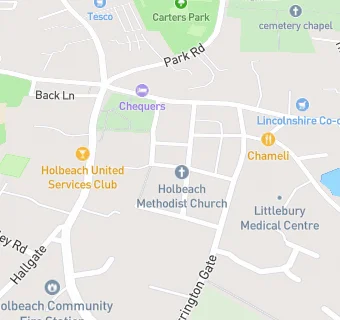 map for Methodist Church Hall