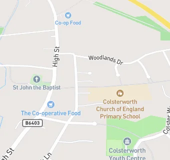 map for Colsterworth Church of England Primary School