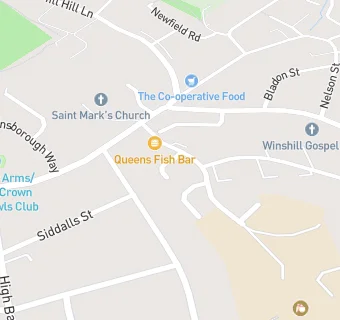 map for Queens Fish Bar