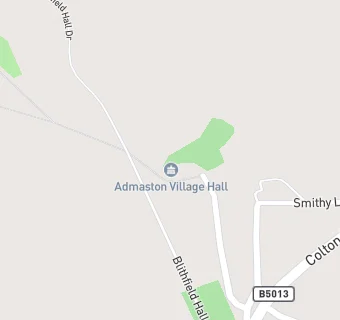 map for Admaston Village Hall