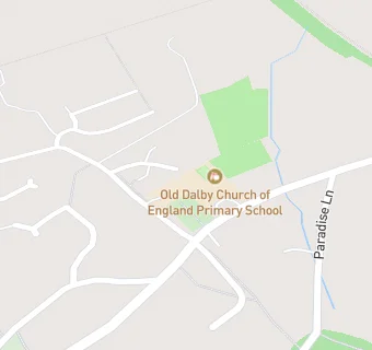 map for Old Dalby Pre-School