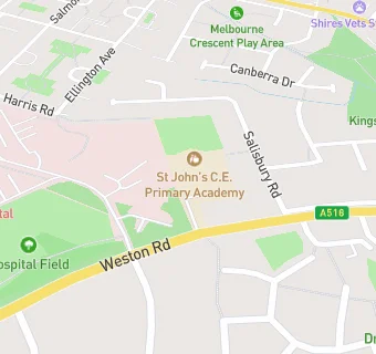 map for St John's CofE (C) Primary School