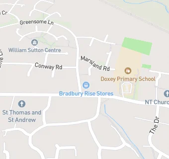 map for Bradbury Rise Stores