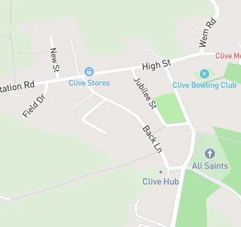 map for Clive Community Hub