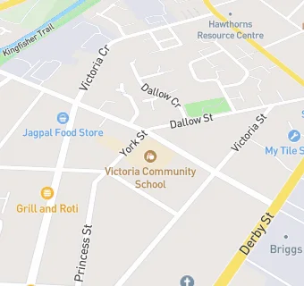 map for VICTORIA COMMUNITY SCHOOL  - VICTORIA ROAD SITE