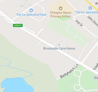 map for Vitality Care Homes (Brookside) Limited