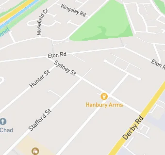 map for Hanbury Arms