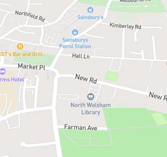 map for North Walsham Community Centre