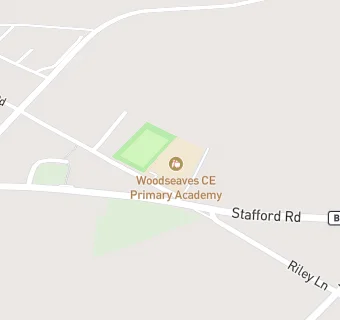 map for Woodseaves CE Primary Academy