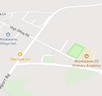 map for Woodseaves CE Primary School