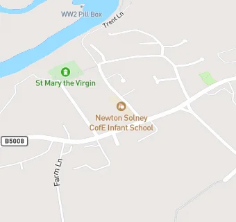 map for Newton Solney CofE (Aided) Infant School