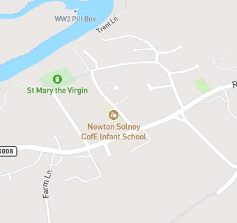 map for Newton Solney Infants School