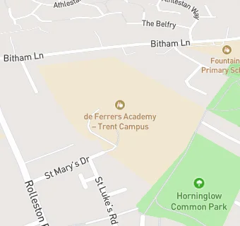 map for The de Ferrers Academy