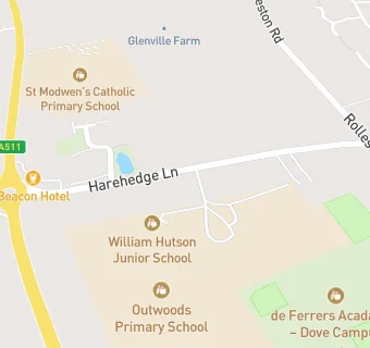 map for Outwoods Primary School