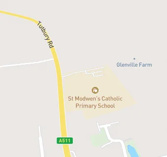 map for St Modwen's Catholic Primary School