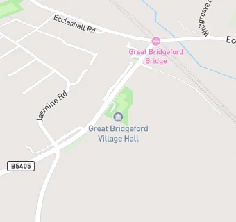 map for Great Bridgeford Village Hall