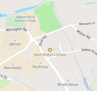 map for St Wystan's School