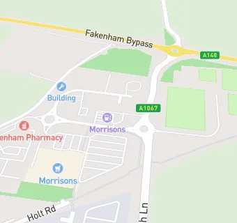 map for Fakenham Town Football Club