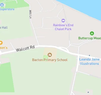 map for Bacton Primary School