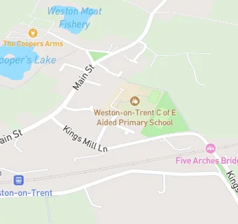 map for Weston On Trent Primary School