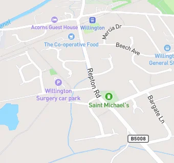 map for Willington Surgery