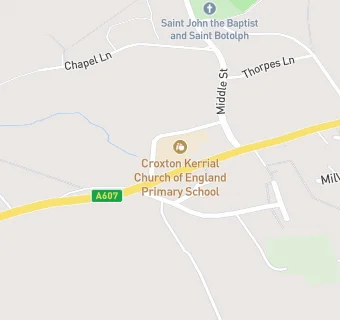 map for Croxton Kerrial Church of England Primary School