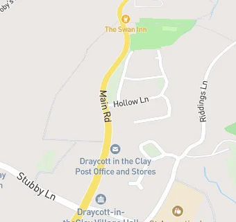 map for Draycott In The Clay Post Office and Store