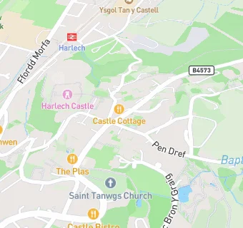 map for Harlech Tandoori