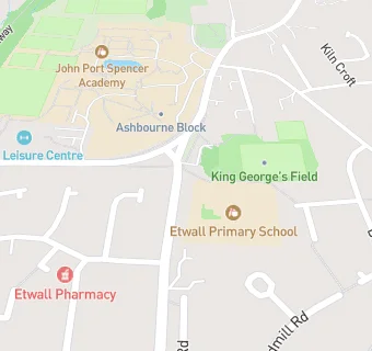 map for Etwall Primary School