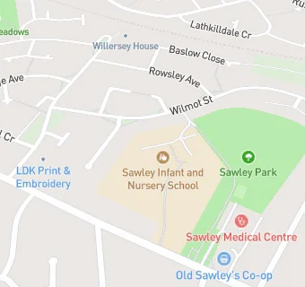 map for Sawley Junior School