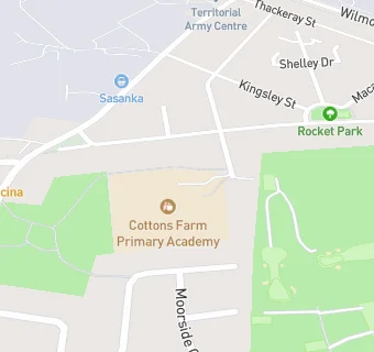 map for Cottons Farm Primary Academy