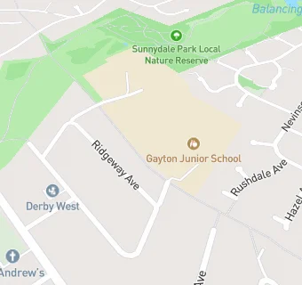 map for Gayton Junior School