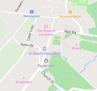 map for Walsingham Parish Hall