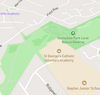 map for St George's Catholic Voluntary Academy