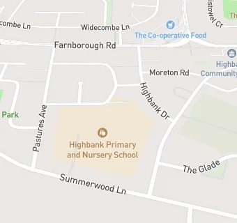 map for Highbank Infant School